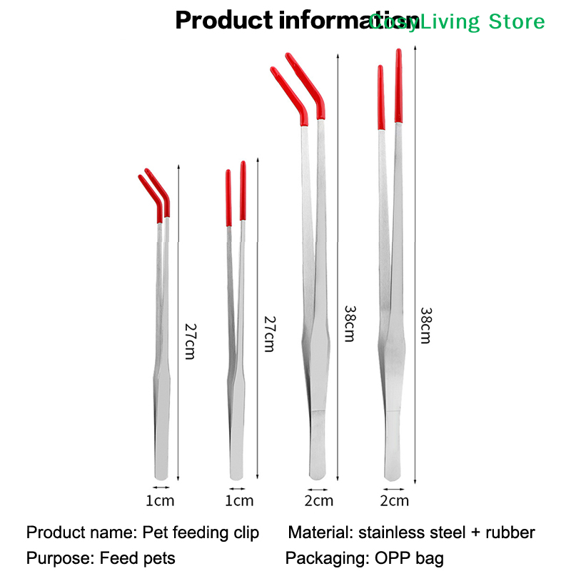 Reptile Feeding Tongs With Rub - Feeding Tong Stainless のレビューと価格
