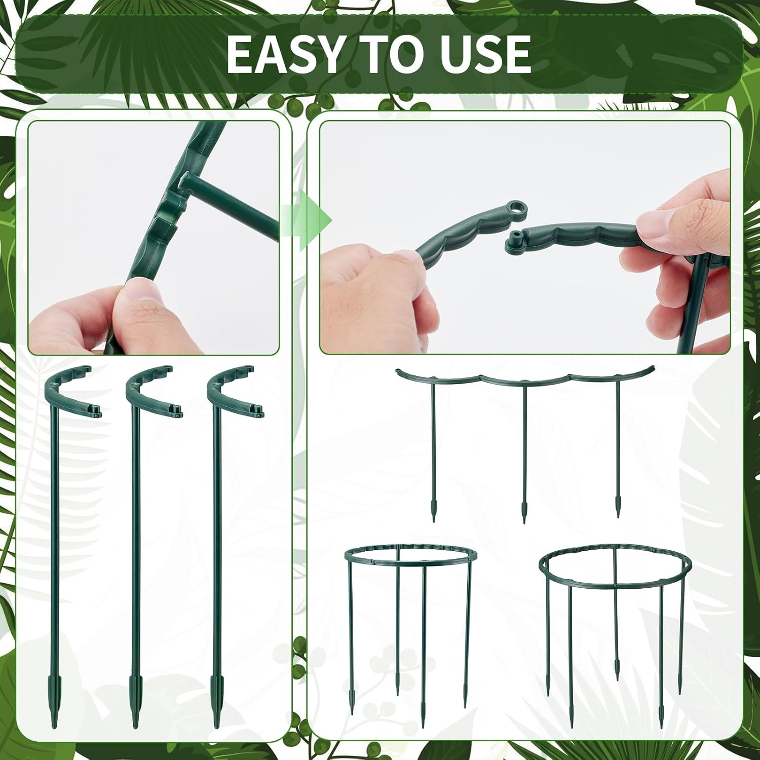 1/16pcs Plant Support Stake Fl - Vine Climbing Plastic のレビューと価格