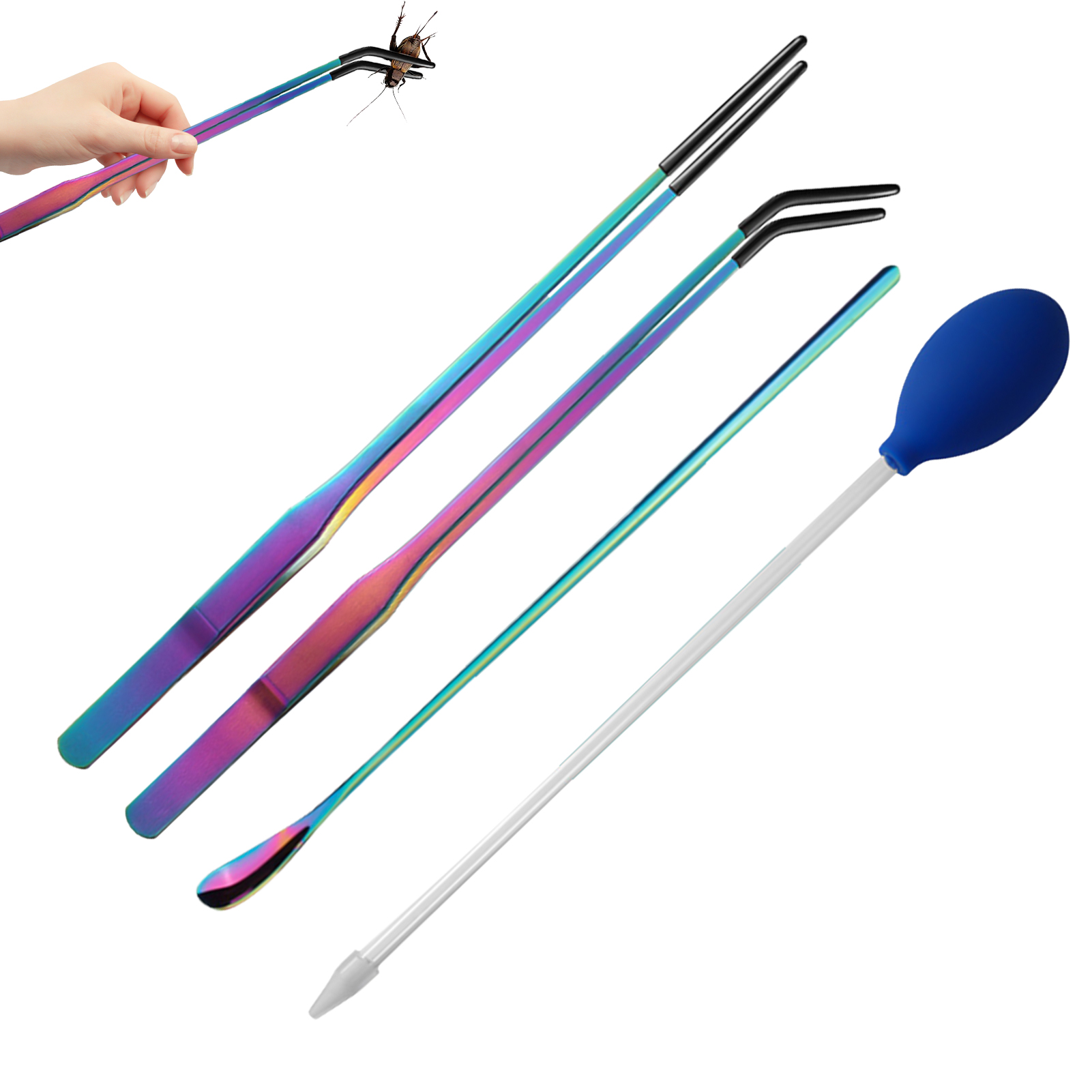 4pcs Reptile Feeding Tongs Aqu - Feeding Tong Stainless のレビューと価格