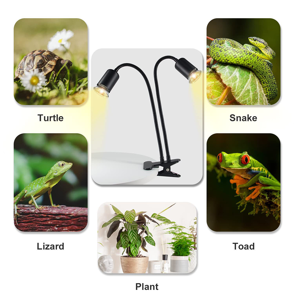 Reptile Heat Lamp Rotating Dou - Ceramic Heat Emitter のレビューと価格
