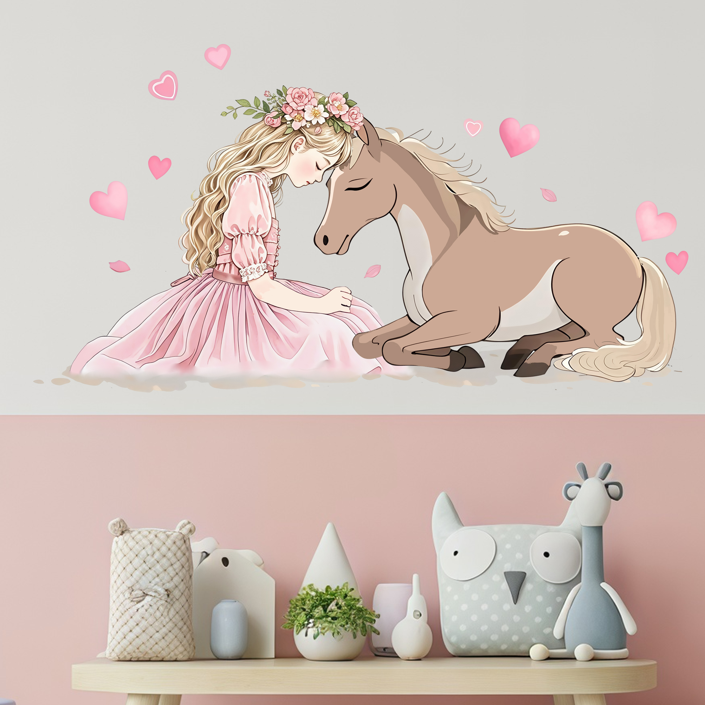 Romantic Horse Wall Stickers S - Pvc Panel Background のレビューと価格