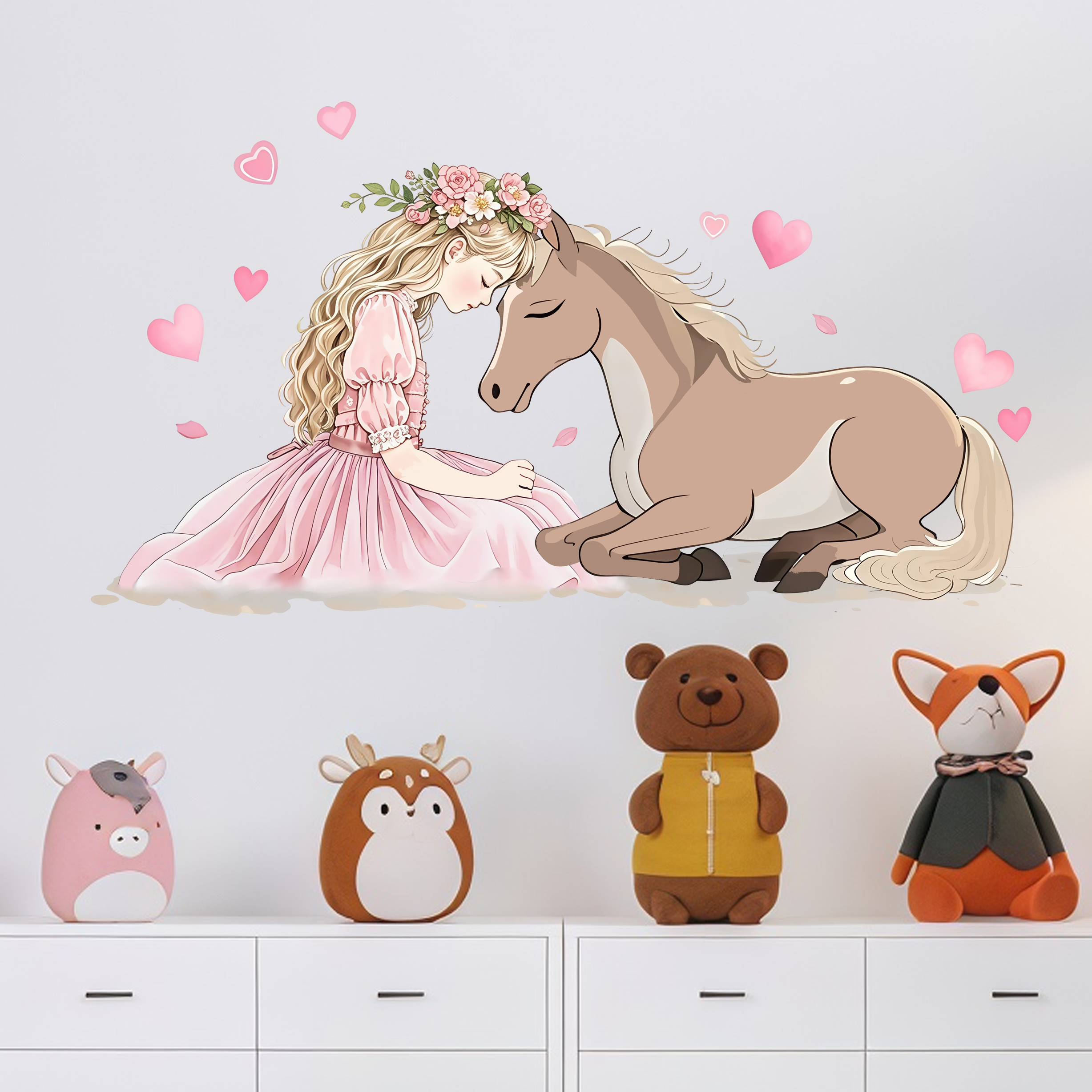 Romantic Horse Wall Stickers S - Pvc Panel Background のレビューと価格