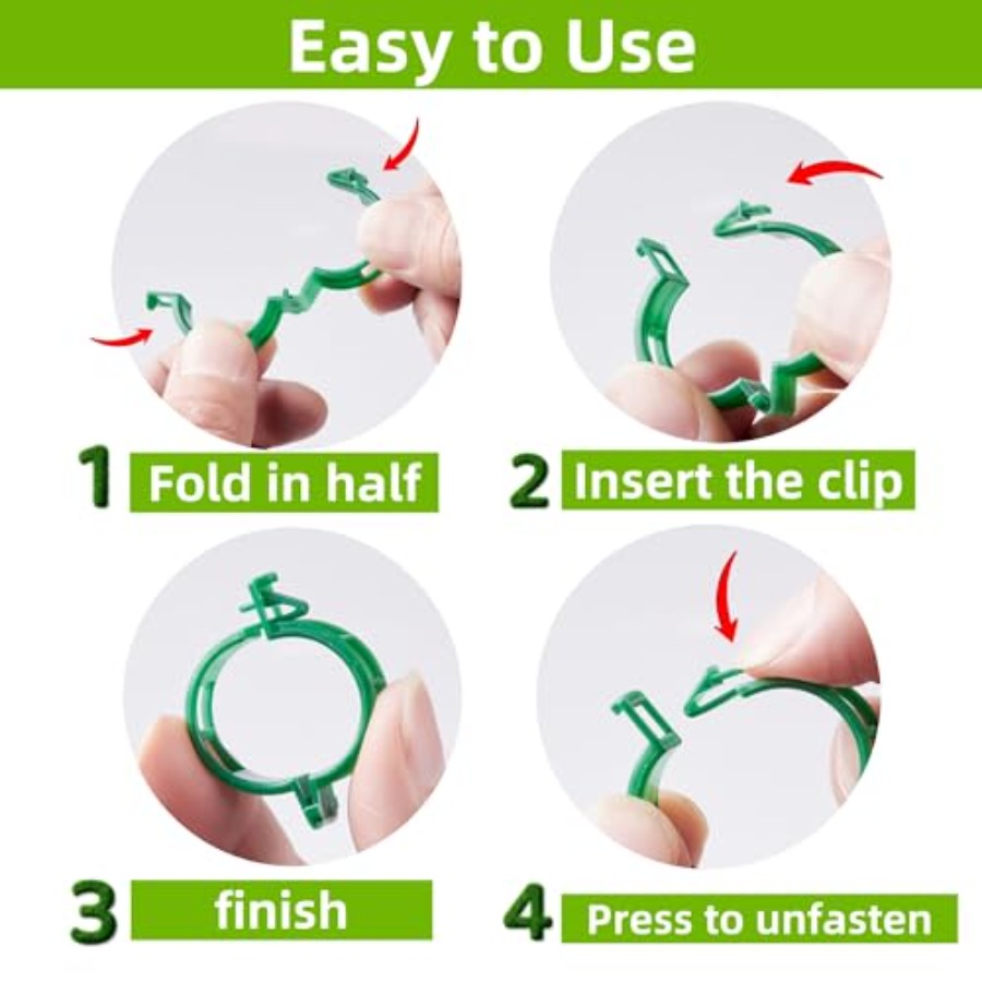 100 Pcs Plant Support Clips Pl - Vine Climbing Plastic のレビューと価格