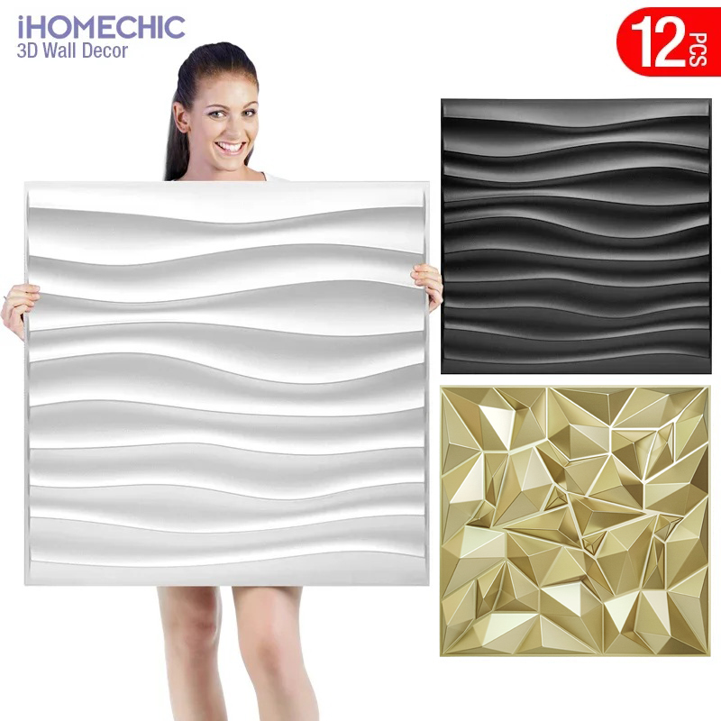 12pcs 50x50cm Champagne gold c - Pvc Panel Background のレビューと価格