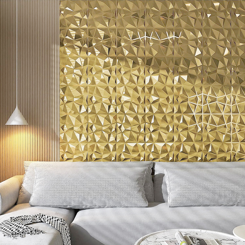 12pcs 50x50cm Champagne gold c - Pvc Panel Background のレビューと価格