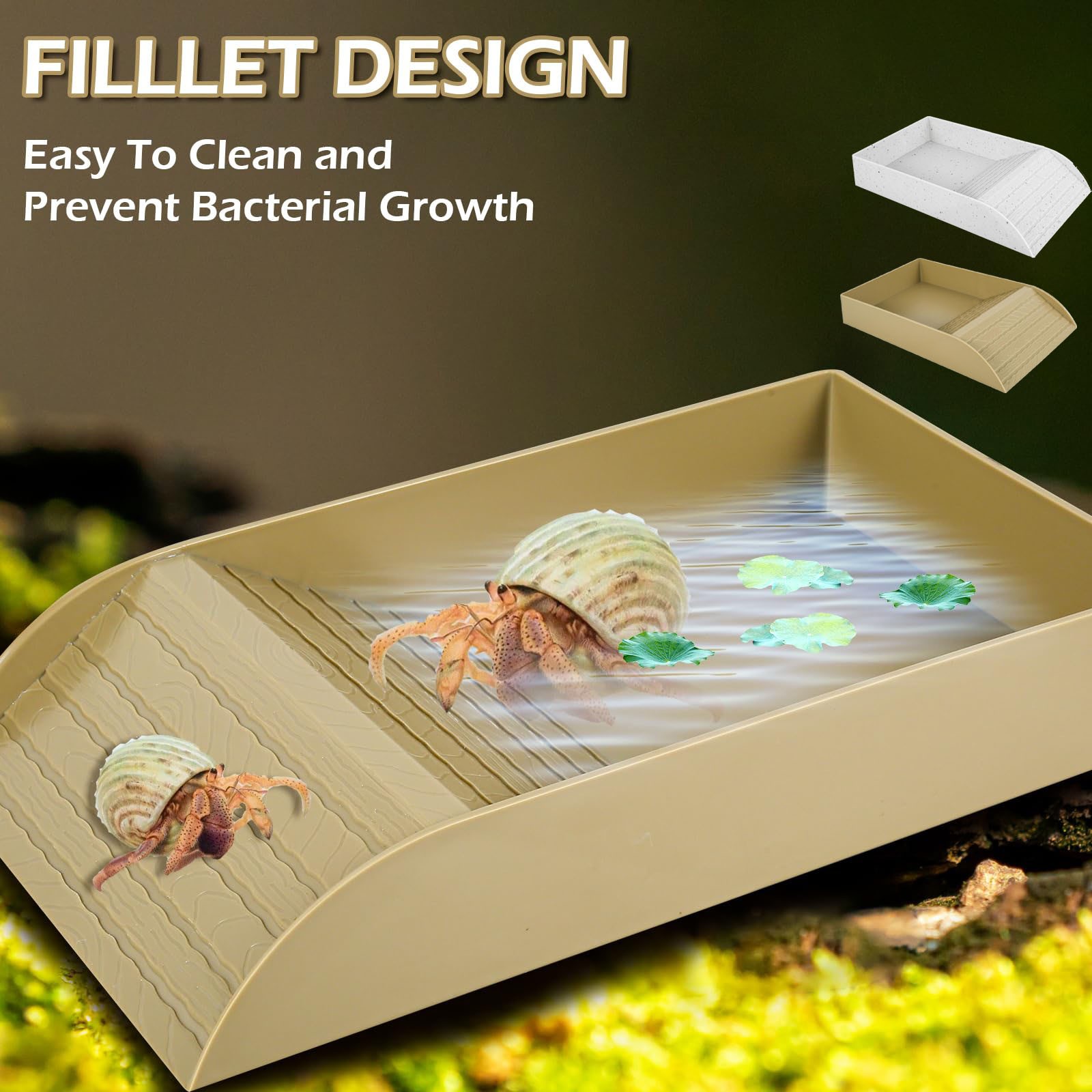 Anti Slip Tortoise Bath Dish T - Water Dish Reptile のレビューと価格