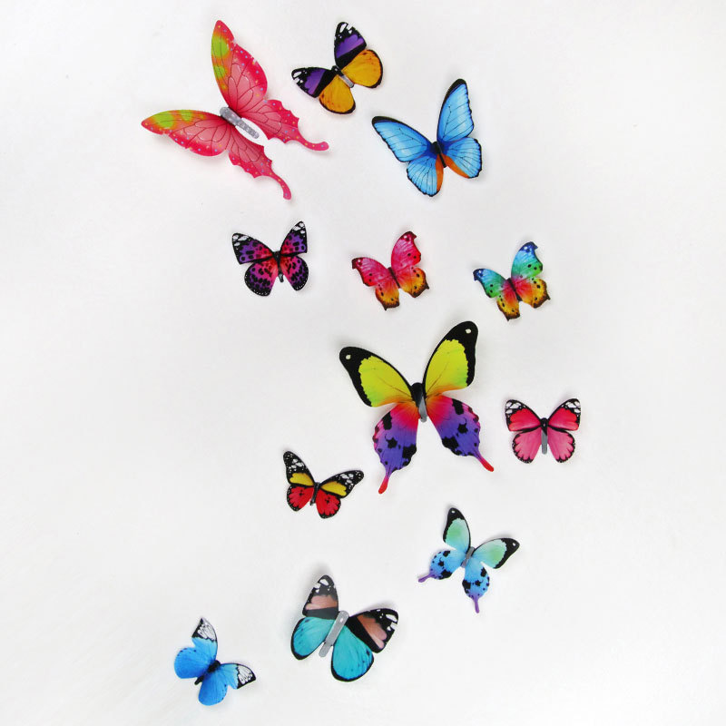 12Pcs 3D Butterfly Wall Sticke - Pvc Panel Background のレビューと価格