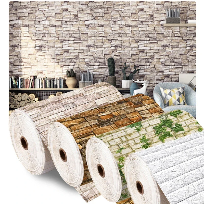 70cmx1/3/5/10M 3D Foam Brick W - Pvc Panel Background のレビューと価格