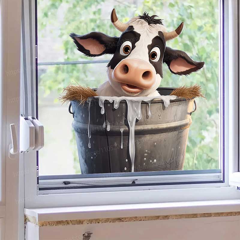 Cute Cow Wall Stickers Self-Ad - Pvc Panel Background のレビューと価格