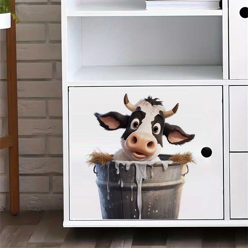 Cute Cow Wall Stickers Self-Ad - Pvc Panel Background のレビューと価格