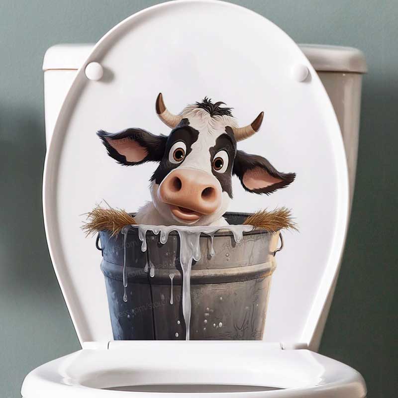 Cute Cow Wall Stickers Self-Ad - Pvc Panel Background のレビューと価格