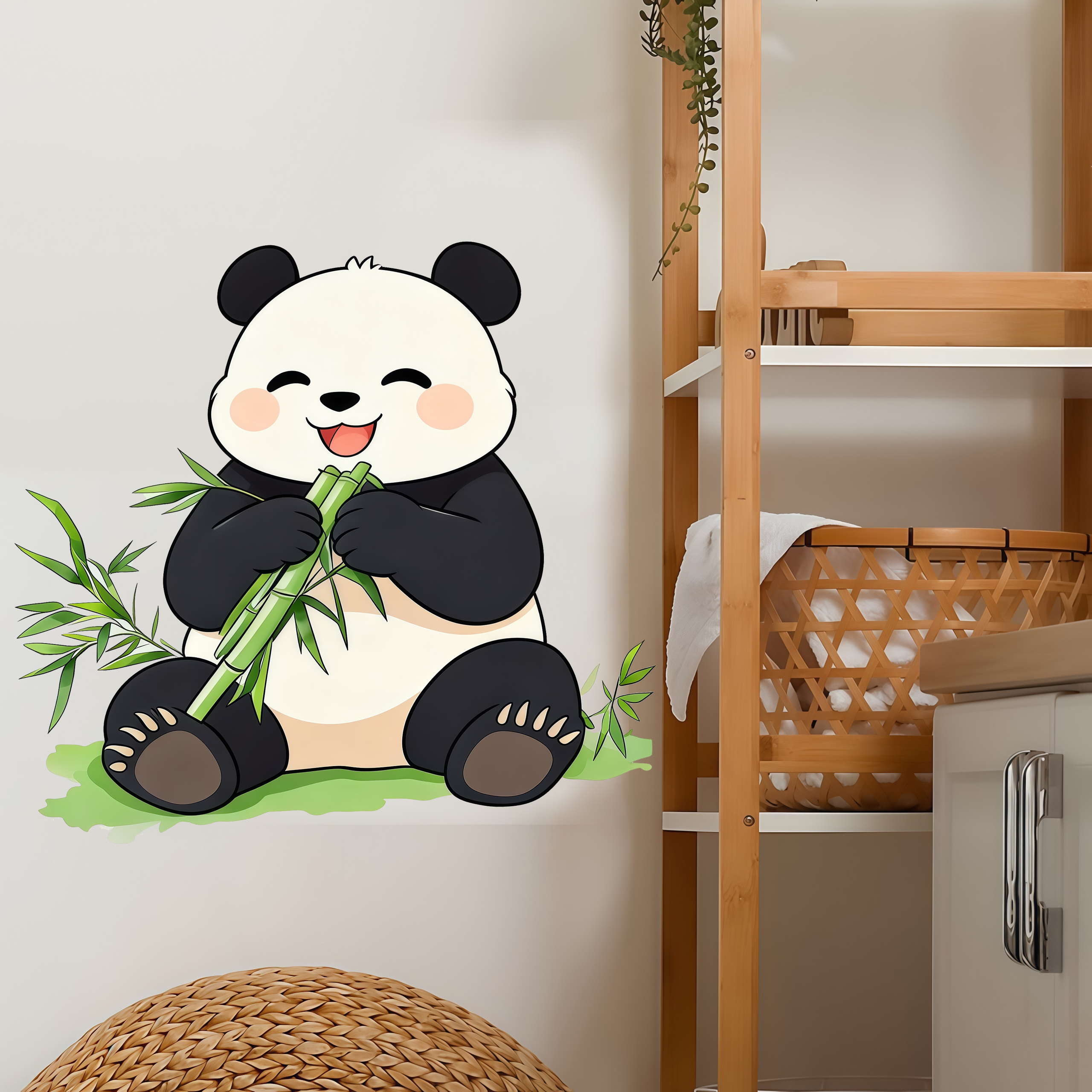 Bamboo And Panda Wall Decals S - Pvc Panel Background のレビューと価格