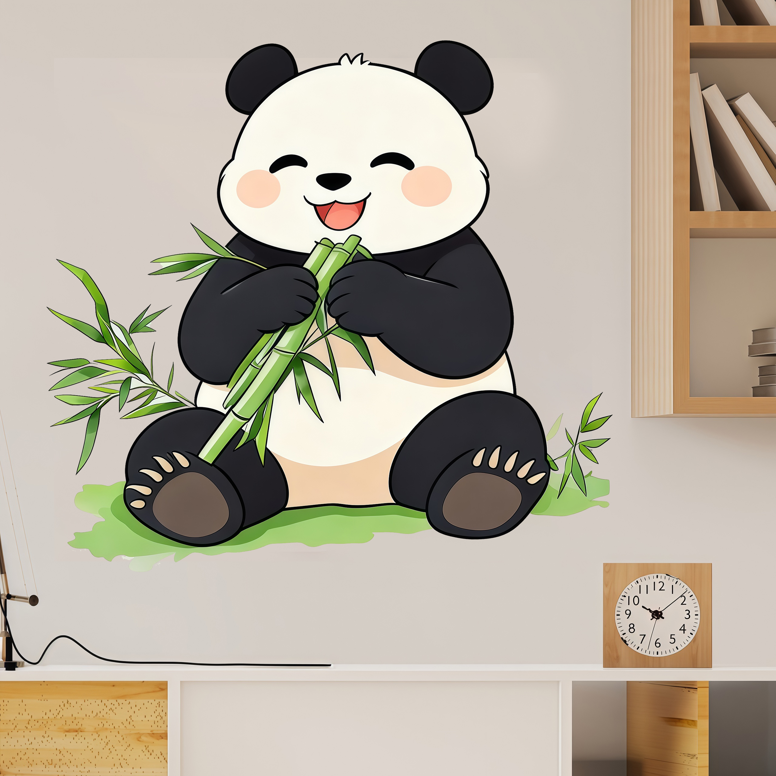 Bamboo And Panda Wall Decals S - Pvc Panel Background のレビューと価格