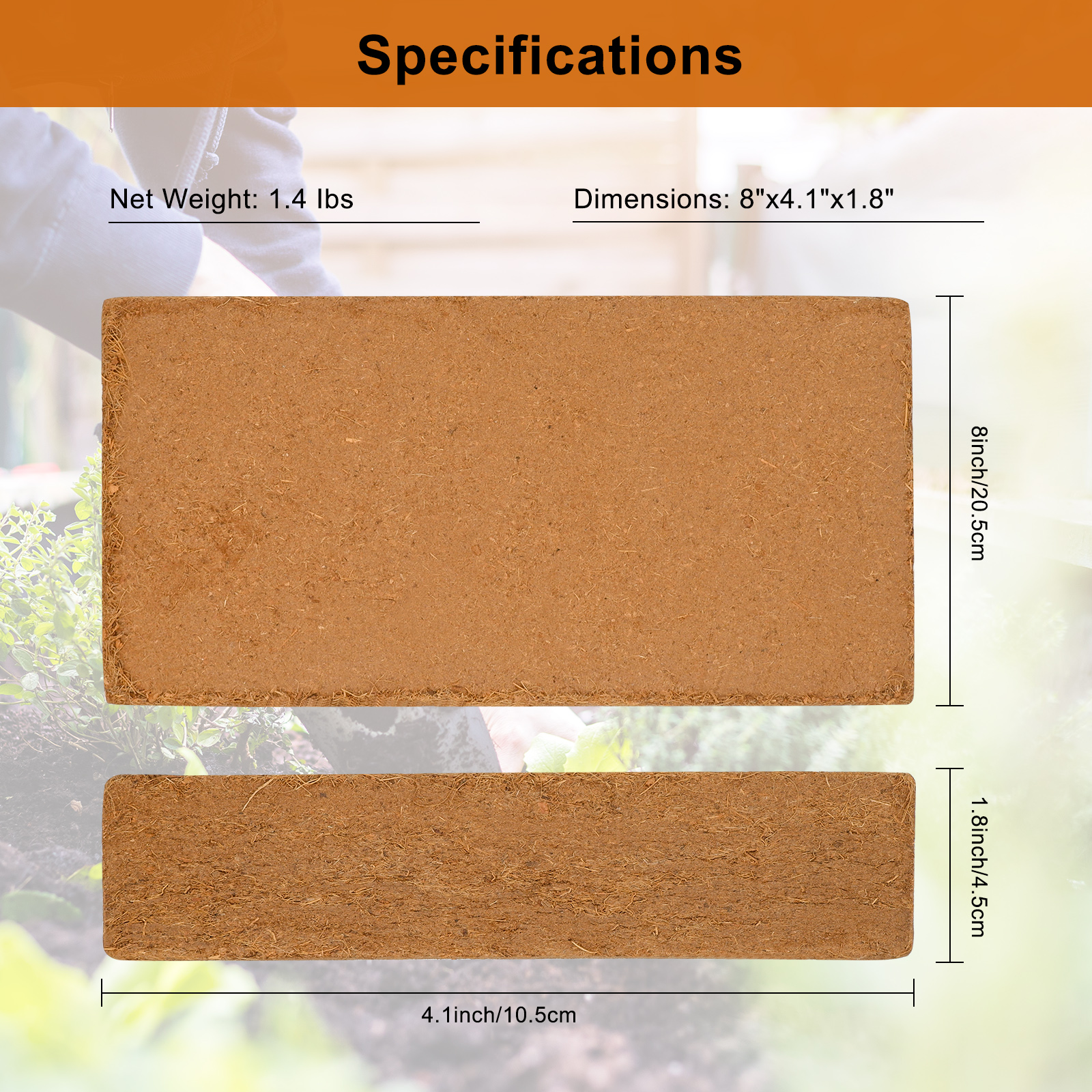 1 Pack Premium Coco Coir Brick - Substrate Coconut Fiber のレビューと価格