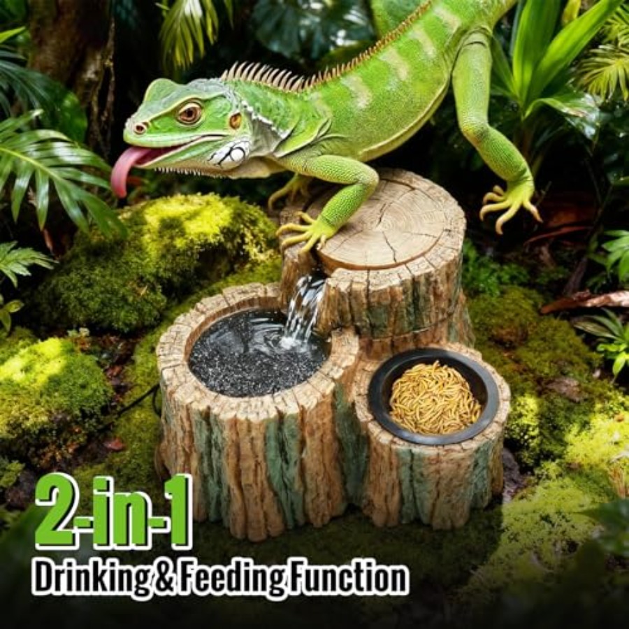 2 in 1 Reptile Water Fountain  - Water Dish Reptile のレビューと価格